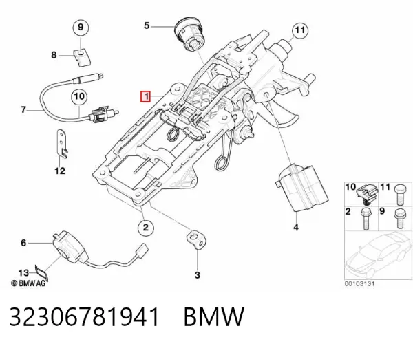 Columna dirección 32306781941 BMW