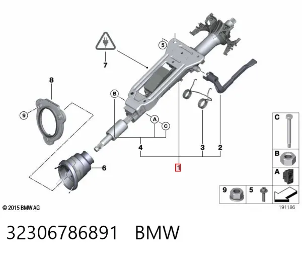 Columna dirección 32306786891 BMW