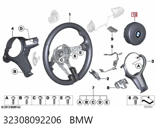 Airbag de volante 32308092206 BMW