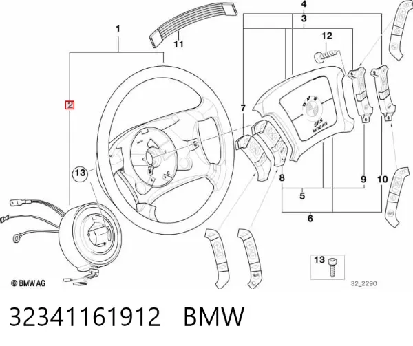 Anillo AIRBAG BMW 7 E38