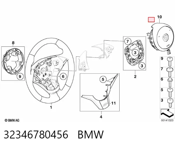 Airbag de volante 32346780456 BMW