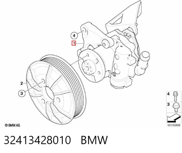 Bomba de dirección 32413428010 BMW
