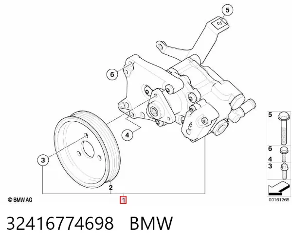 Bomba de dirección 32416774698 BMW