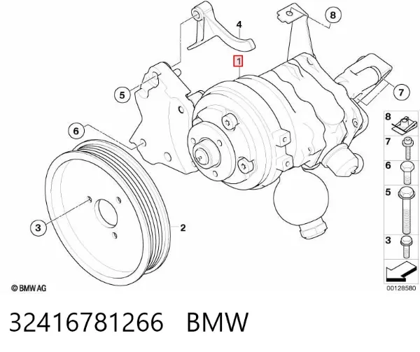 Bomba de dirección 32416781266 BMW