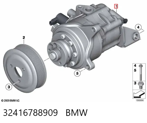 Bomba de dirección 32416788909 BMW