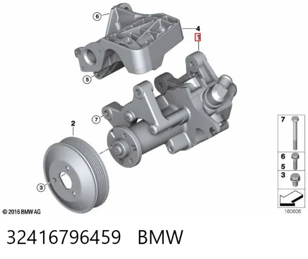 Bomba de dirección 32416796459 BMW