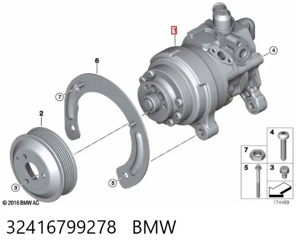 Bomba de dirección 32416799278 BMW