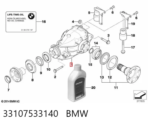 Grupo trasero 33107533140 BMW