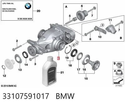 Grupo trasero BMW 33107591017