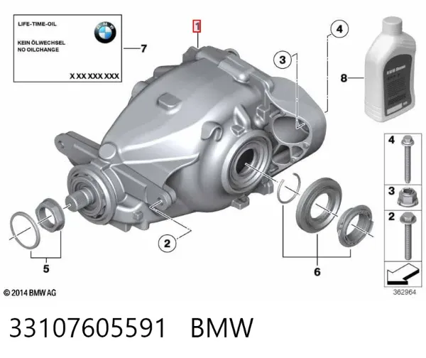 Eje trasero completo 33107605591 BMW