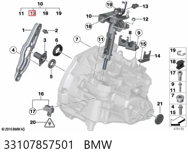 Válvula de purga de la pinza de freno delantera 33107857501 BMW