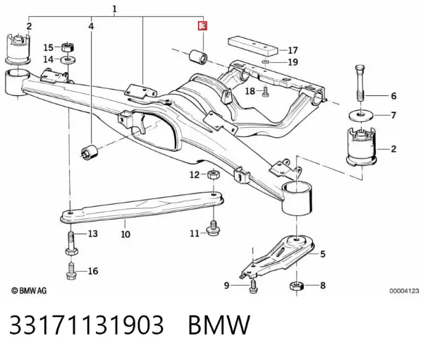 Silentblock trasero 33171131903 BMW