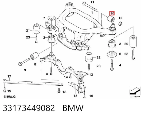 Silentblock trasero 33173449082 BMW