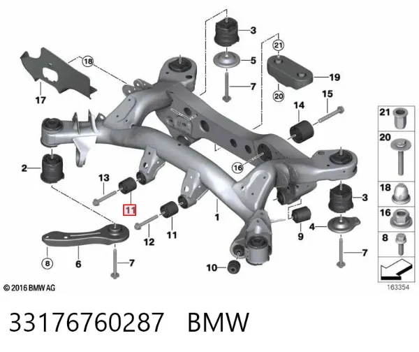 Silentblock trasero 33176760287 BMW