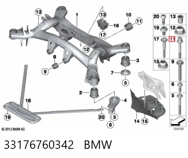 Tornillo culata 33176760342 BMW