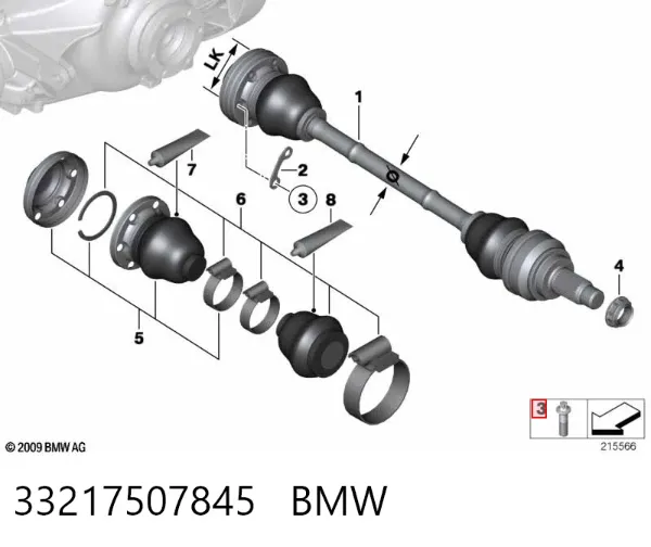  33217507845 BMW