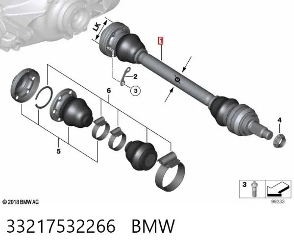 Semieje 33217532266 BMW