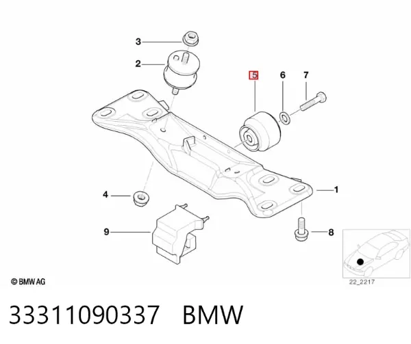 Silentblock trasero 33311090337 BMW