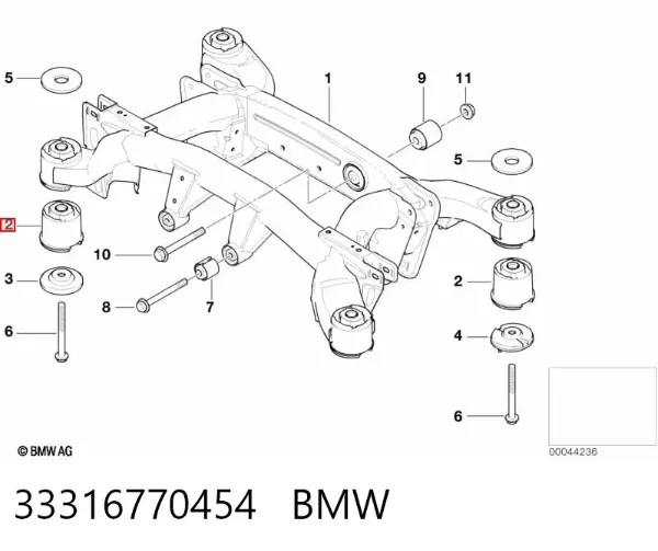 Silentblock trasero 33316770454 BMW