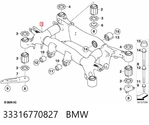 Puente trasero 33316770827 BMW
