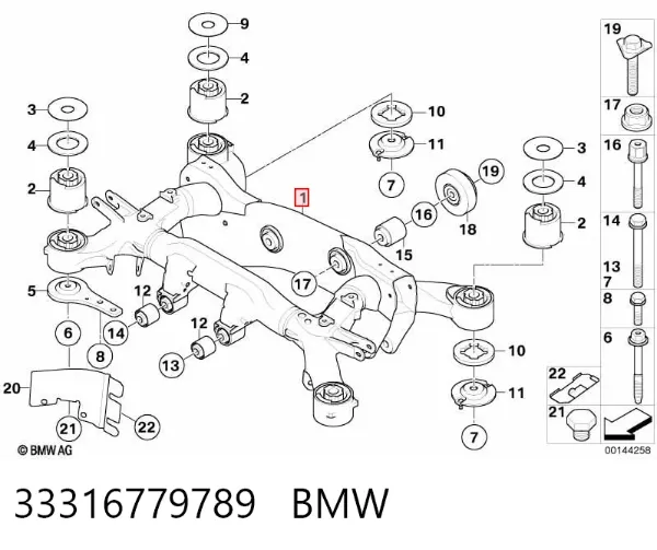 Puente trasero BMW 7 E65, E66, E67
