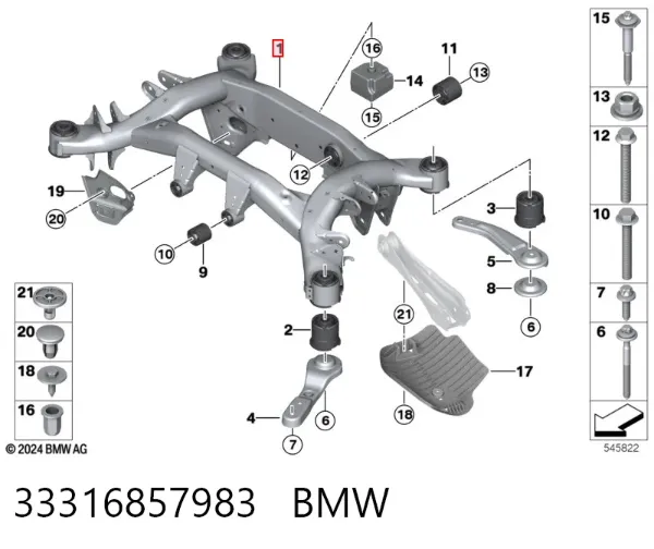 Puente trasero 33316857983 BMW