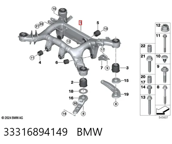 Puente trasero 33316894149 BMW