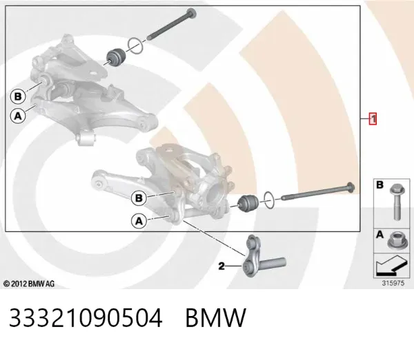 Buje de mangueta trasera 33321090504 BMW