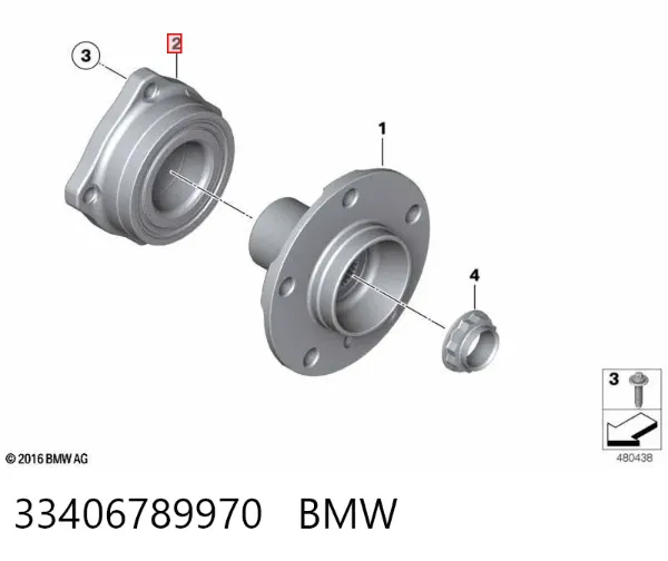 Cojinete de rueda 33406789970 BMW
