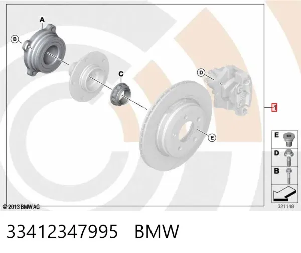 Cojinete de rueda 33412347995 BMW