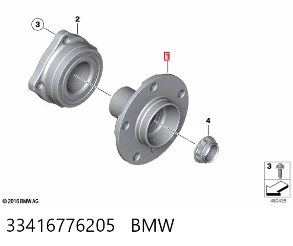 Cojinete de rueda 33416776205 BMW