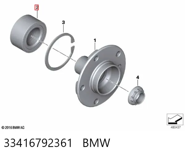 Cojinete de rueda 33416792361 BMW