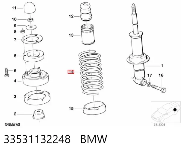 Muelle 33531132248 BMW