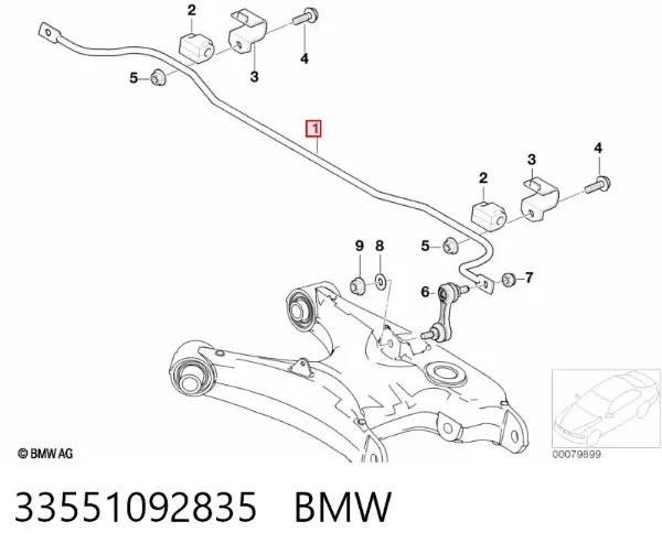 Estabilizador trasero BMW 5 E39