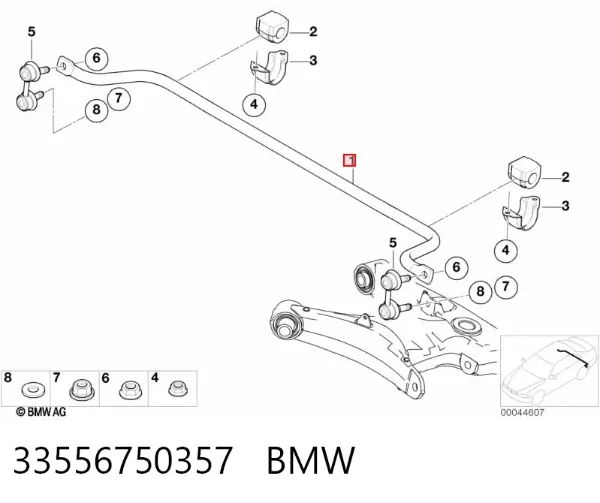 Estabilizador trasero BMW X5 E53