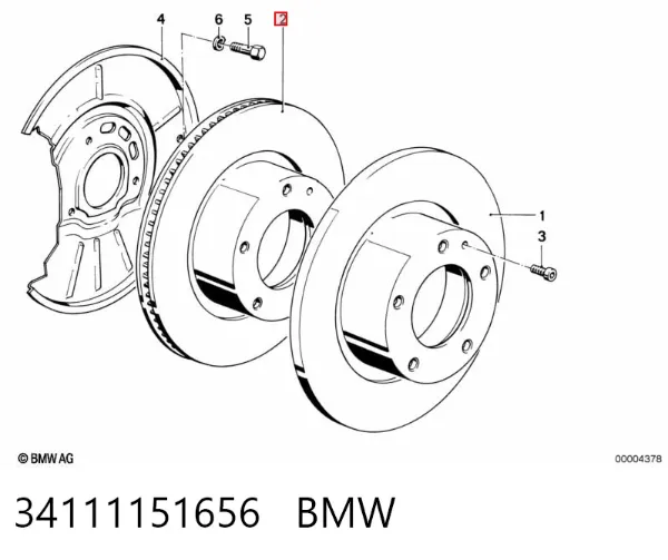 Disco de freno 34111151656 BMW