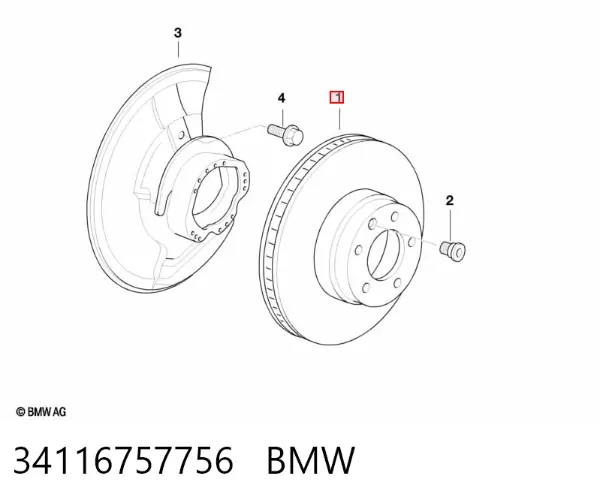Disco de freno 34116757756 BMW