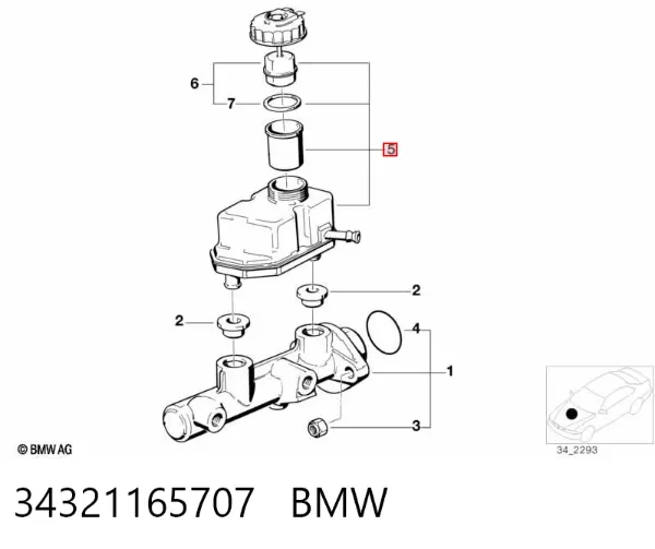 Depósito de líquido de frenos BMW X5 E53