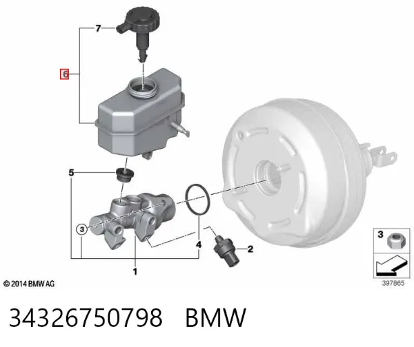 Depósito de líquido de frenos BMW 3 E46