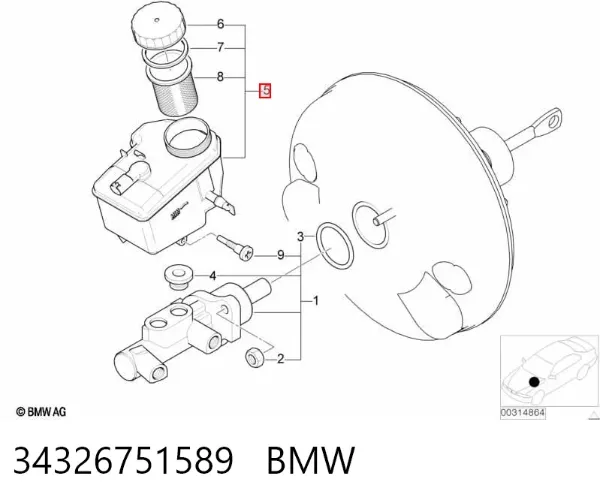 Depósito de líquido de frenos BMW 3 E46