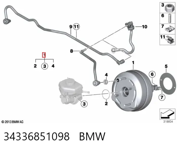 Servofreno 34336851098 BMW