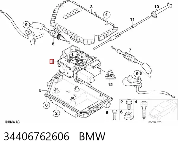 Accionamiento eléctrico del freno de mano 34406762606 BMW