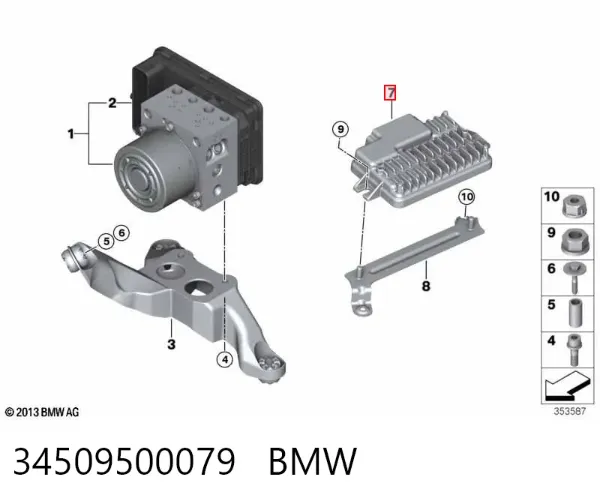 Módulo de control ABS 34509500079 BMW