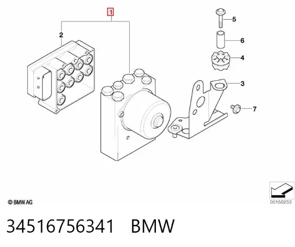 Módulo ABS 34516756341 BMW
