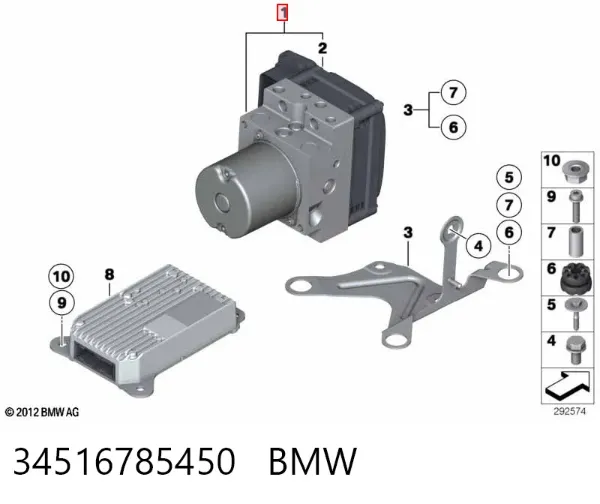 Módulo ABS BMW 7 F01, F02, F03, F04