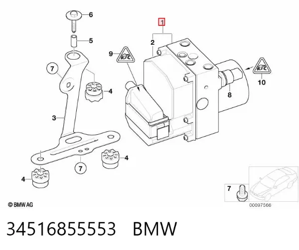 Módulo ABS BMW 7 E65, E66, E67