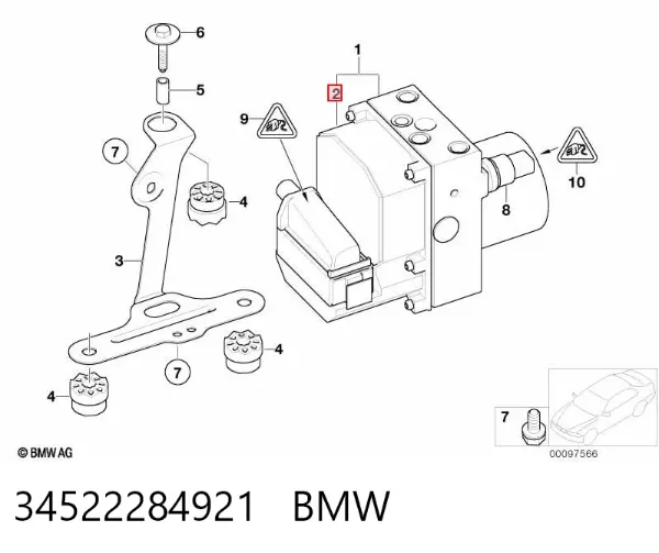 Módulo ABS 34522284921 BMW