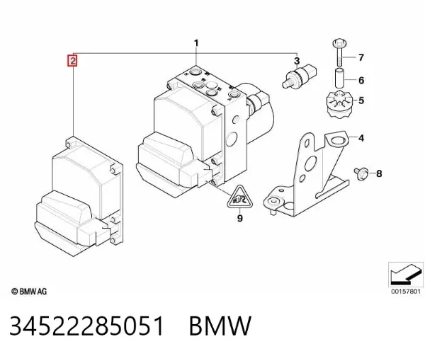Módulo de control (ECU) DSC 34522285051 BMW