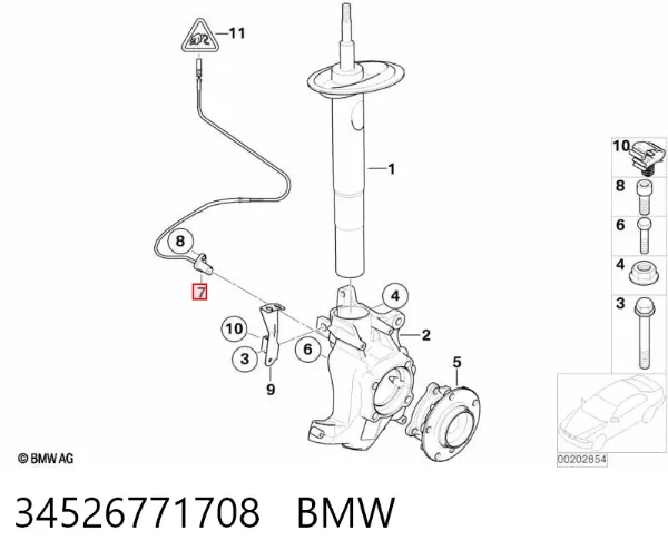 Sensor ABS 34526771708 BMW