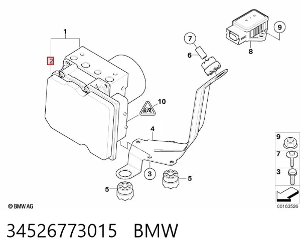Módulo de control ABS 34526773015 BMW